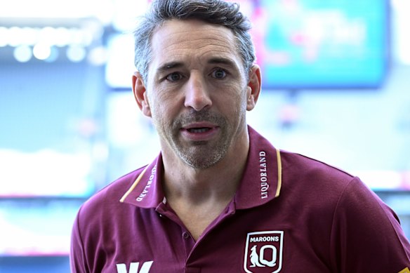 Queensland coach Billy Slater on Monday.
