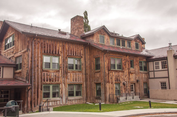 Fuller Lodge in Los Alamos, New Mexico was one of the structures used by the Manhattan Project during the development of the atomic bomb in the 1940s. 