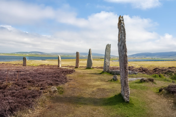 Standing Stones of Stenness dates from at least 3100BC and are part of the Heart of Neolithic Orkney.