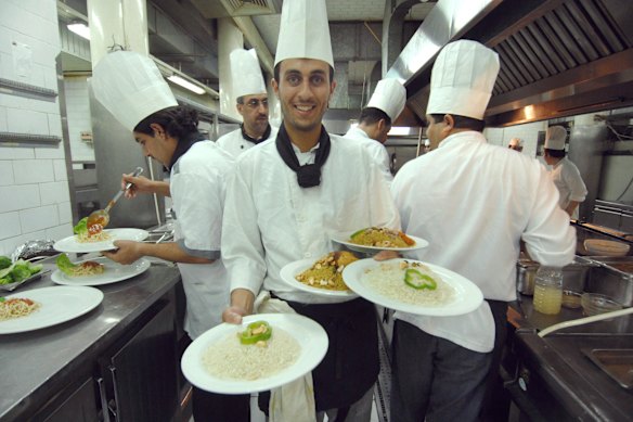 Chefs in action at the world’s biggest restaurant.