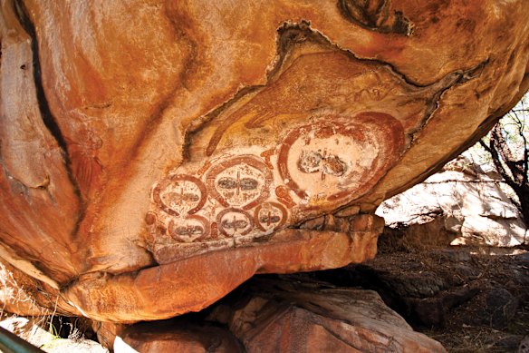 Ancient Aboriginal art in the Kimberley.