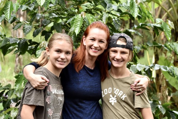 Bree Stedman, with daughter Alivia and son Cooper.   