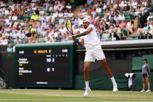 Nick Kyrgios is into the semi-finals at Wimbledon.