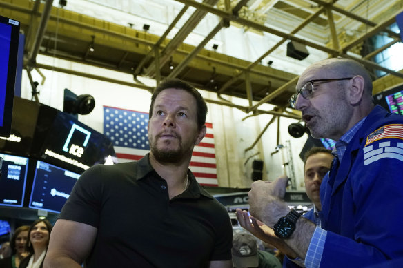 Mark Wahlberg was on hand for F45’s Wall Street debut. 
