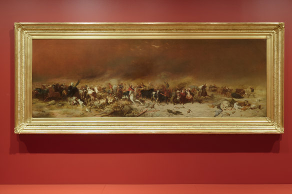 William Strutt’s Black Thursday, February 6th, 1851 (1864), installation view, 24th Biennale of Sydney: Ten Thousand Suns, Museum of Contemporary Art.
