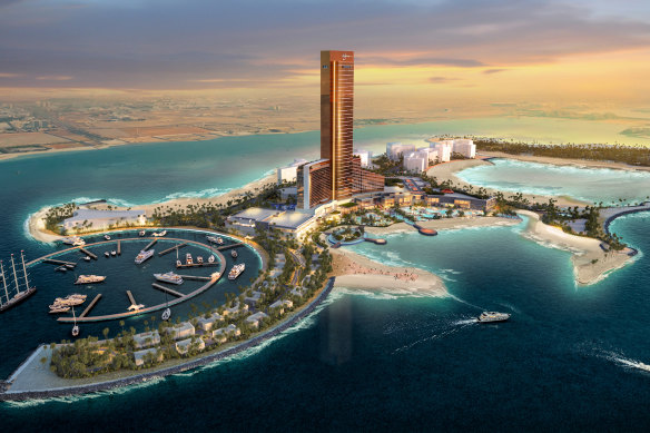 Artist impression of Wynn Resorts’ upcoming resort on Al Marjan Island in Ras Al Khaimah, UAE. 