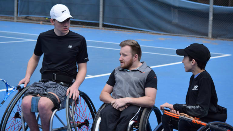 Finn Broadbent, Matt Leggett and Oli Pizzey Stratford at the AIS.