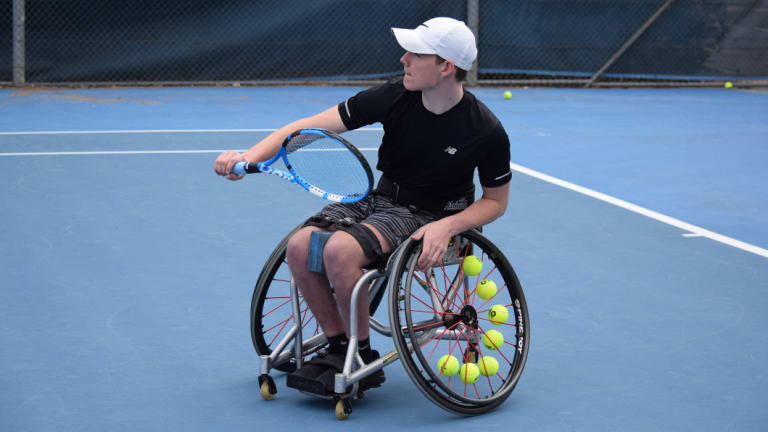 Finn Broadbent in action.