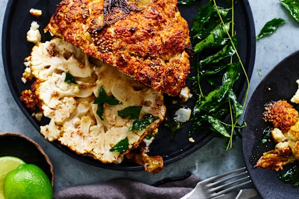 Karen Martini’s yoghurt-crusted roast cauliflower.