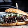 Braised beef short rib banh mi.