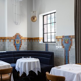 Art deco wall tiles – left, for decades, to crumble behind shirt racks – have been restored.