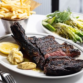 Martini’s signature salt-crusted steak.