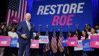 Joe Biden speaks about abortion access during a Democratic National Committee event in Washington.