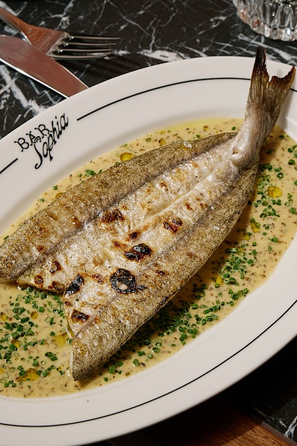 Fish of the day with lemon and chives.