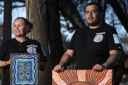 Artists Bronwen Smith and Gavin Chatfield who will take part in the National Indigenous Art Fair.