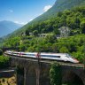 “An unfurling cinematic ribbon of scenery″⁣ ... Trenitalia Switzerland - Italy.