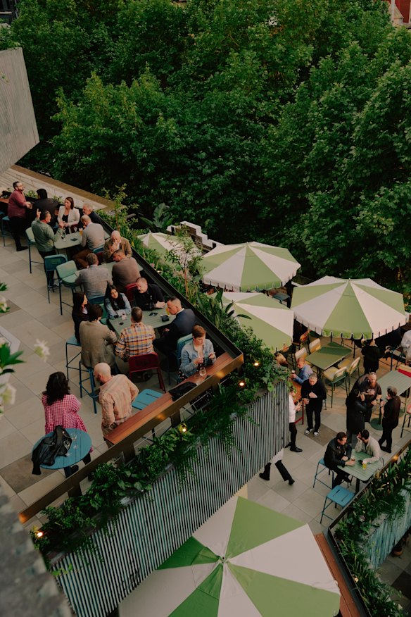 There are seven lush drinking and dining levels at the Waterside.