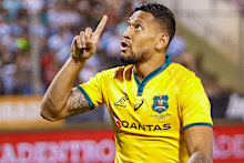 Israel Folau of the Wallabies.