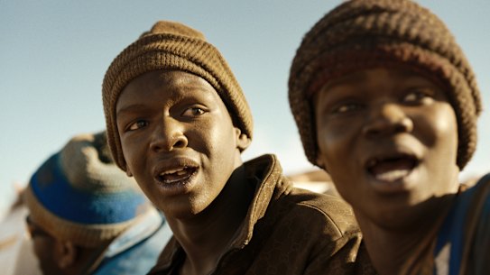 Seydou Sarr and Moustapha Fall in Io Capitano.