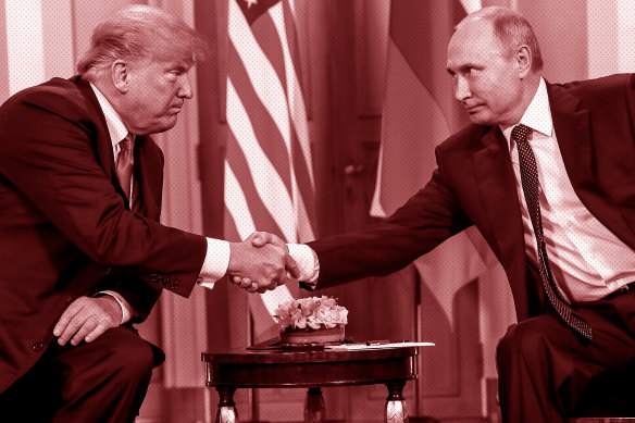 Trump and Vladimir Putin: the Mueller probe is investigating Russian interference in the 2016 US elections.