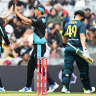The Kiwis celebrate an early breakthrough.