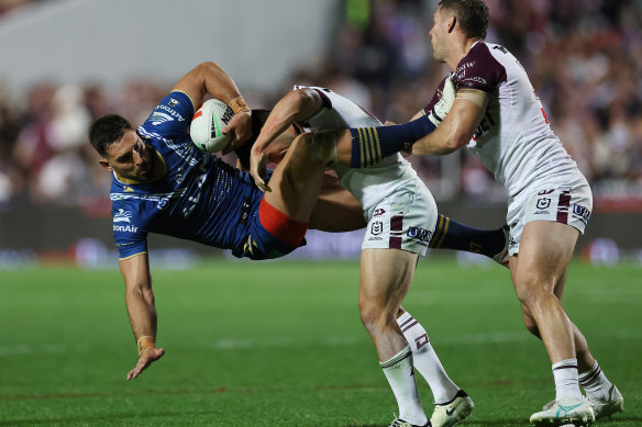 Eels hold narrow lead after Sea Eagles hit back in second half