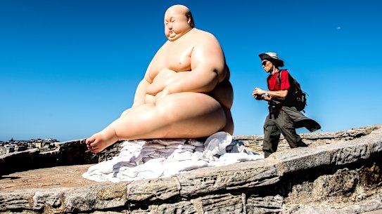 'Horizon' by Mu Boyan. Sculpture by the sea 2018. 19th October 2018 Photo: Steven Siewert