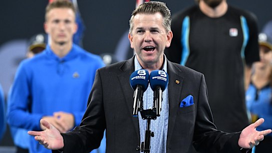 Queensland Deputy Premier Jarrod Bleijie, who joined the ceremony at the recent Brisbane International, has interrupted his holidays to halt work on three renewable energy projects.