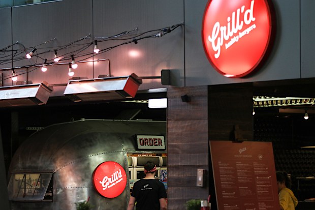 A general view of the Grill'd Healthy Burgers store at Southern Cross Station on December 6, 2019 in Melbourne. Photo by Paul Rovere