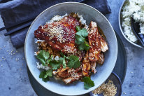 One-pan honey soy chicken.