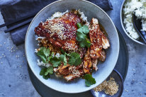 One-pan honey soy chicken.