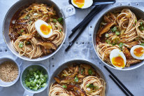 Danielle Alvarez’s spicy shiitake and cabbage udon.