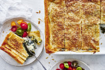 Spring greens and cheese pie.