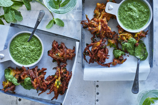 Adam Liaw’s onion bhajis.