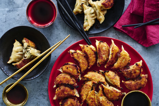 Chicken, prawn and garlic chive gyoza