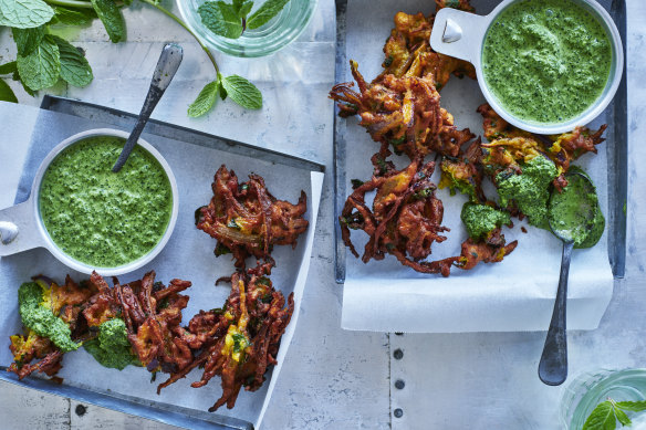 Adam Liaw’s onion bhajis.