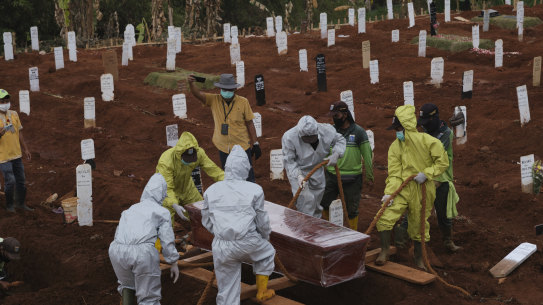 Cases are climbing in Indonesia as are deaths.