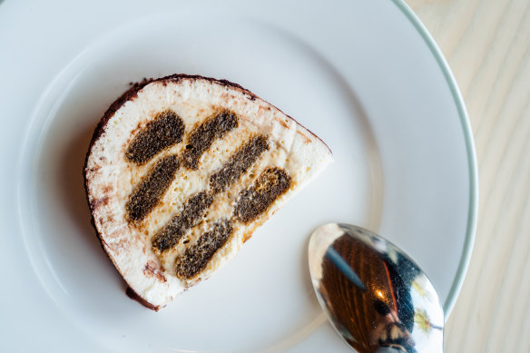 The family-friendly tiramisu comes without alcohol and very little coffee.