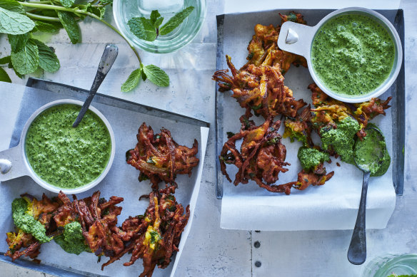 Adam Liaw’s onion bhajis.