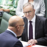 Opposition Leader Peter Dutton and Prime Minister Anthony Albanese during Question Time at Parliament House in Canberra on Wednesday 15 November 2023. fedpol Photo: Alex Ellinghausen