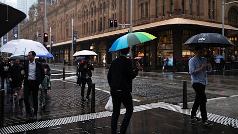 The new weather event made itself known on Wednesday with 27mm falling in Bondi between 9am and 1pm.