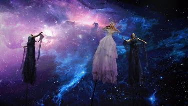 Kate Miller-Heidke performs <i>Zero Gravity</i> at the 2019 Eurovision in Tel Aviv. 