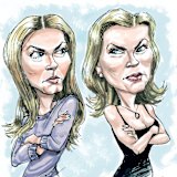 Feuding Sydney socialites, Hollie Nasser and Ellie Aitken.