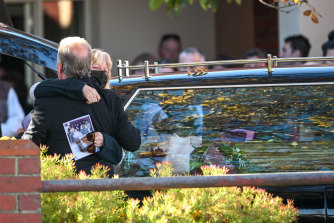 Cindy Gambino-Moules’ funeral in Colac on Monday.