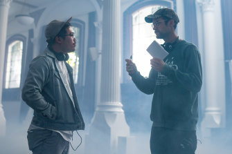 The writer-directors Dan Kwan and Daniel Scheinert, collectively known as Daniels.