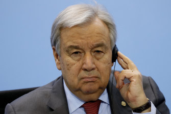 UN Secretary-General Antonio Guterres.