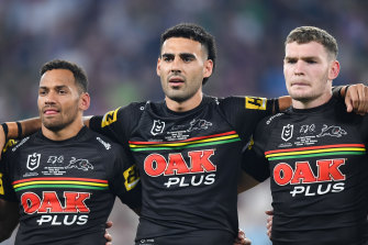 Tyrone May (centre) before this yearâ€™s grand final.