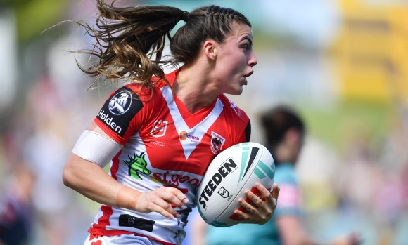 Grand final bound: Dragons centre Jess Sergis is one of the NRLW's form players.