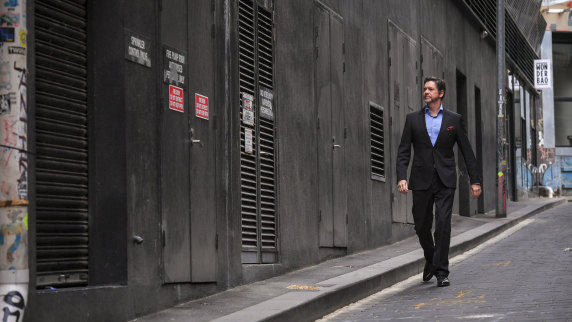 Melbourne councillor Nick Reece on Literature Lane, where he says services have ruined what might have otherwise been a more interesting place.