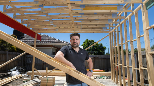 Melbourne builder Tristan Angelini, managing director at Hillbrook.